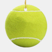 Tennisball-Weihnachtsbaum-Verzierung Keramikornament (Hinten)