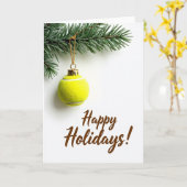 Tennisball-Weihnachtskarte Karte (Gelbe Blume)