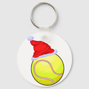 Tennisball (Weihnachtsmannmütze) Schlüsselanhänger