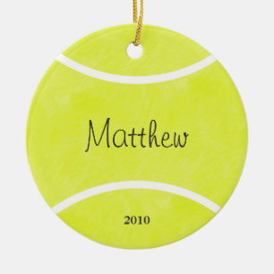 Tennisball-Weihnachtsverzierung Keramik Ornament