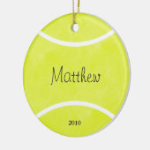 Tennisball-Weihnachtsverzierung Keramik Ornament (Links)