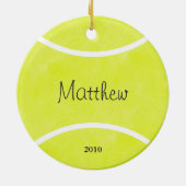 Tennisball-Weihnachtsverzierung Keramik Ornament (Hinten)