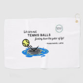 Tennisball Zitat Golf Handtuch (Horizontal)
