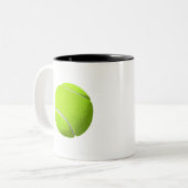 Tennisball Zweifarbige Tasse (Vorderseite Links)
