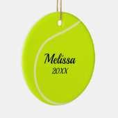 Tennisball Zweiseitige Ornament Runde (Rechts)