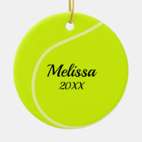 Tennisball Zweiseitige Ornament Runde