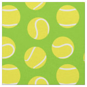 Tennisbälle, grünes Stoffmuster Stoff (Nahaufnahme)