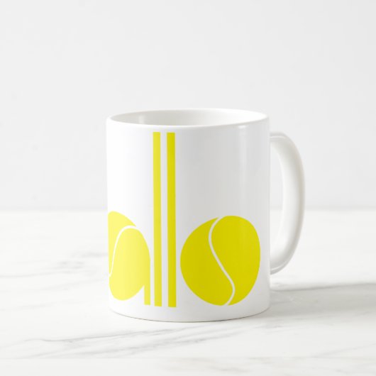 Tennisbälle Kaffeetasse (VorderseiteRechts)