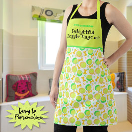 Tennisbälle Knochen Muster Individuelle Name Pet C Schürze