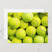 Tennisbälle Postkarte (Vorne/Hinten)