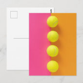 Tennisbälle Postkarte (Vorne/Hinten)