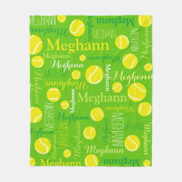 Tennisbälle Sportgelb, grüner individuelle Name Fleecedecke