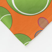 Tennisbälle und -netze fleecedecke (Ecke)
