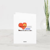 Tennisbälle und Weihnachtsbaumkarte Karte (Rückseite)