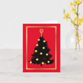Tennisbälle und Weihnachtsbaumkarte Karte (Gelbe Blume)