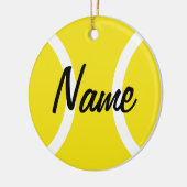 Tennisballverzierung für Weihnachtsbaum Keramik Ornament (Links)