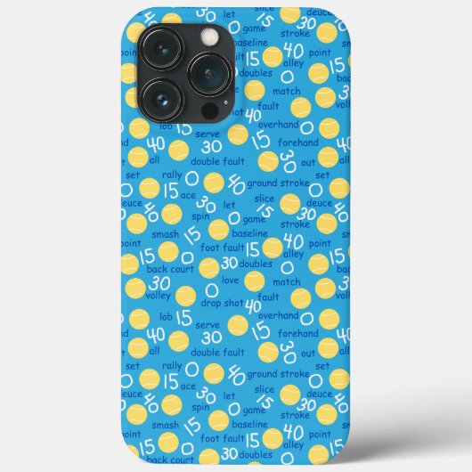 Tennisbegriffe Case-Mate iPhone Hülle (Rückseite)