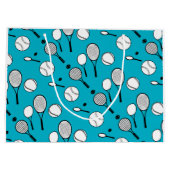 Tennisblauspaß Große Geschenktüte (Rückseite)