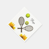 Tennisblume Papier Napkins Serviette (Ecke)