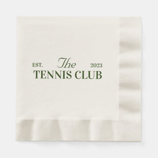 Tennisclub Party Serviette (Vorderseite)