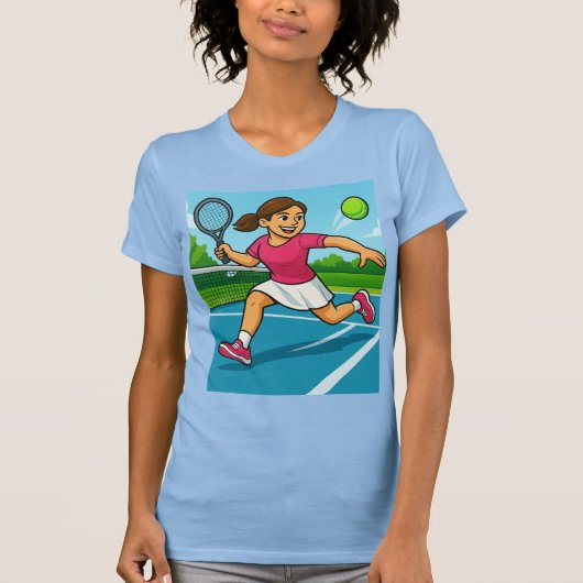 Tennisdame T-Shirt (Vorderseite)