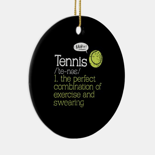 Tennisdefinition Keramik Ornament (Rechts)