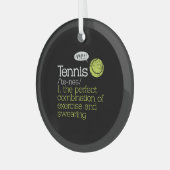 Tennisdefinition Ornament Aus Glas (Vorderseite links)