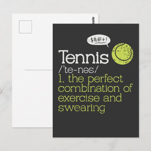 Tennisdefinition Postkarte (Vorne/Hinten)