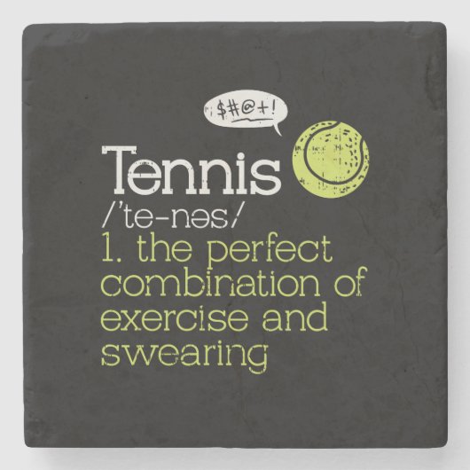 Tennisdefinition Steinuntersetzer (Vorderseite)