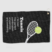 Tennisdefinition Swearing lustiges Clip-on-Handtuc Golfhandtuch (Horizontal)