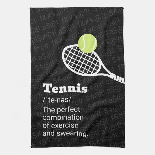Tennisdefinitionsübungen und -übungen geschirrtuch (Vertikal)