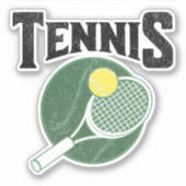 Tennisdesign Aufkleber (Vorderseite)
