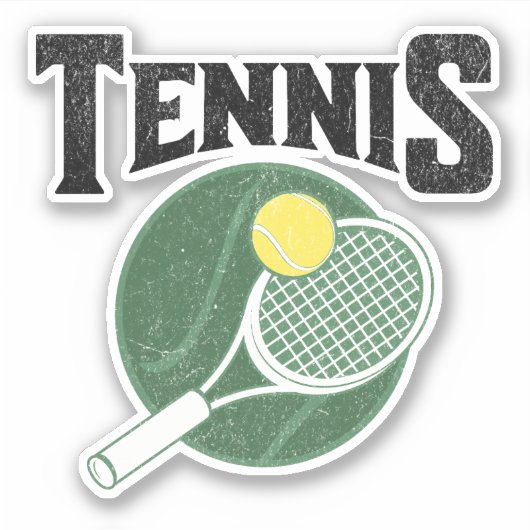 Tennisdesign Aufkleber (Vorderseite)
