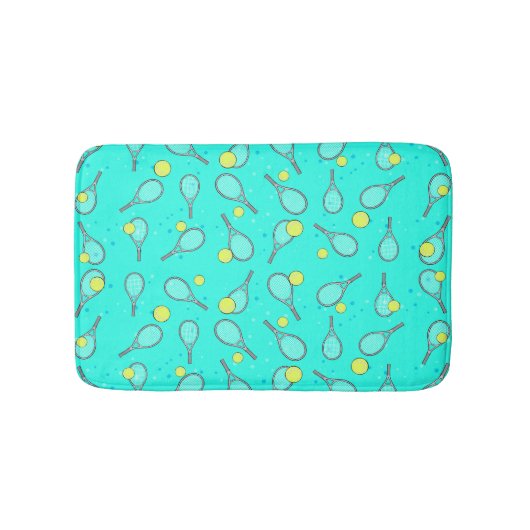 Tennisdesign Badematte (Vorderseite)