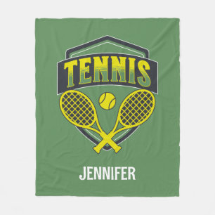 Tennisdesign für Tennisfreunde Fleecedecke