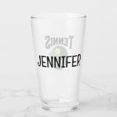 Tennisdesign Glas (Rückseite)