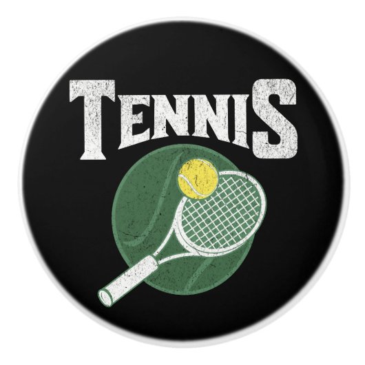 Tennisdesign Keramikknauf (Vorderseite)