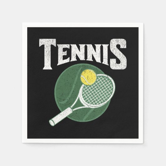 Tennisdesign Serviette (Vorderseite)