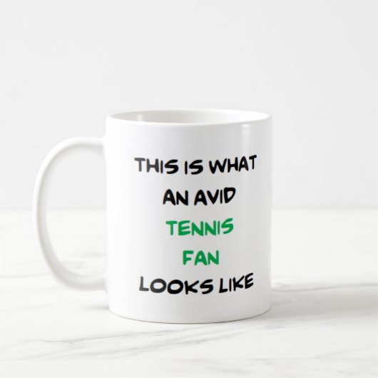 Tennisfan, begeistert kaffeetasse (Links)