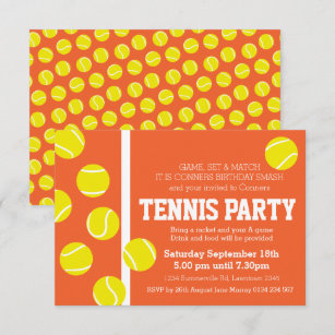 Tennis Einladungen Zazzle De 