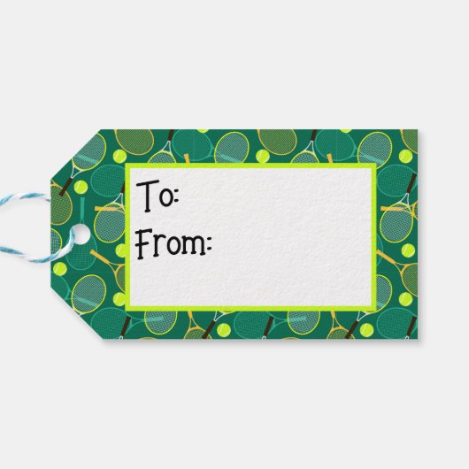 Tennisgeschenke Geschenkanhänger (Rückseite Horizontal)