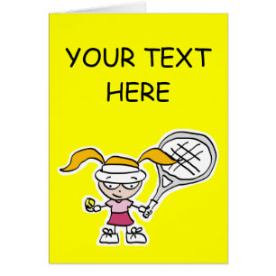 Tennisgeschenke und Karten mit niedlichem Cartoon