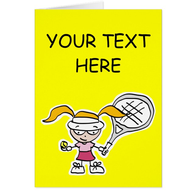 Tennisgeschenke und Karten mit niedlichem Cartoon (Vorne)