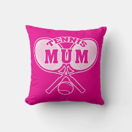 Tennishalle, Rosa, Tennisschläger und Ball Kissen