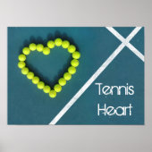 Tennisherz, personalisiert poster (Vorne)