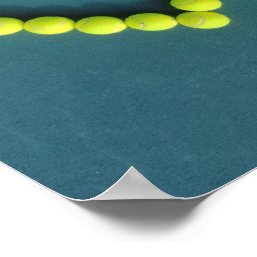 Tennisherz, personalisiert poster (Ecke)