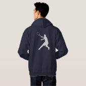 Tennishoodie mit coolem Logo-Design Hoodie (Schwarz voll)