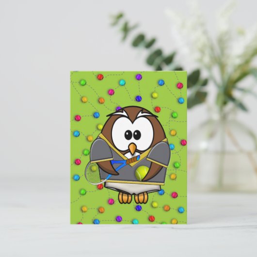 Tenniskeule Postkarte (Stehend Vorderseite)