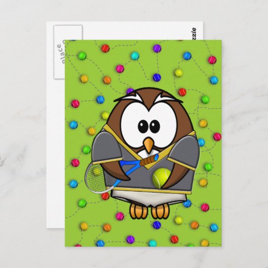 Tenniskeule Postkarte (Vorne/Hinten)