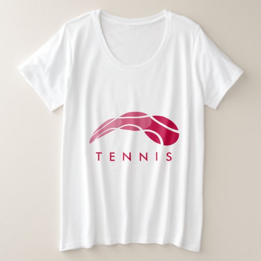 Tenniskleidung für Frauen plus Tee-Shirt für Großs Große Größe T-Shirt (Design vorne)